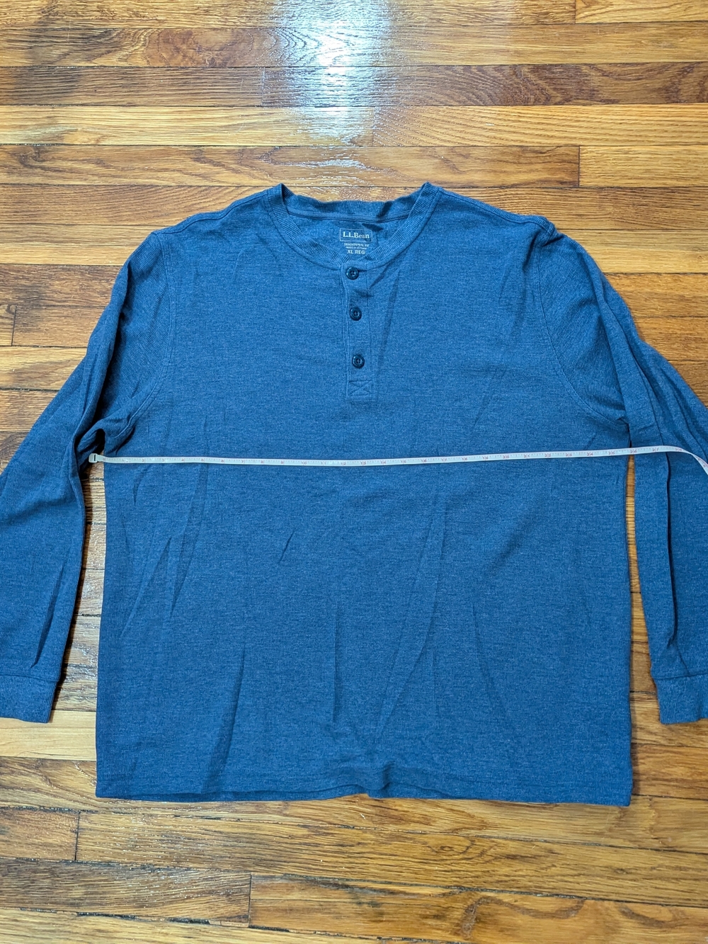 L.L. Bean Men’s Blue Long-Sleeve Henley Shirt